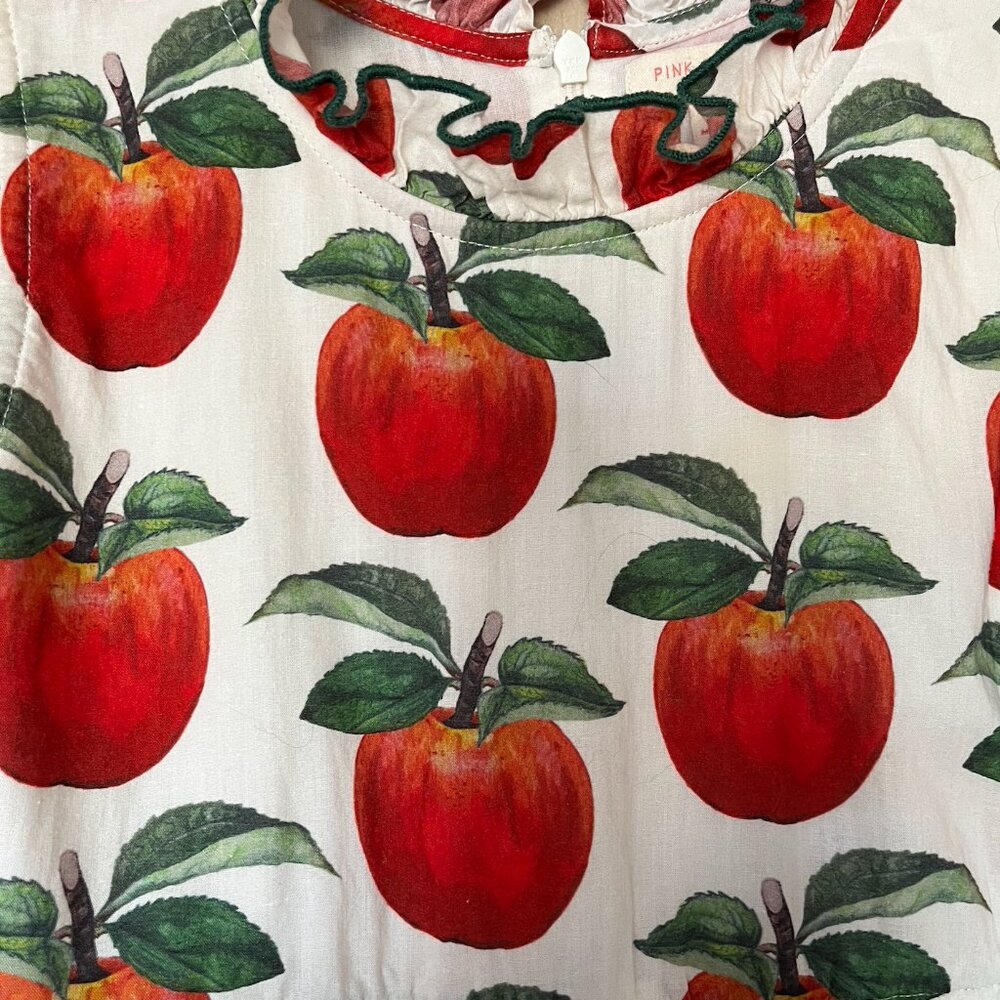 Pink Chicken "Jennifer" Dress Apple Print Size 8 - Picture 4 of 6